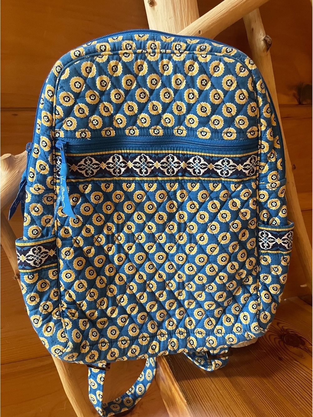 Vera Bradley blue patterned backpack